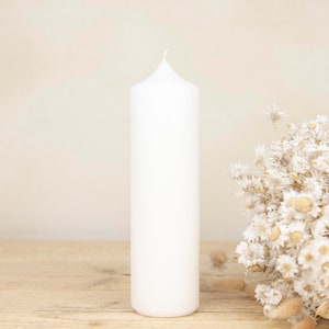 Kerzenrohling Taufe, Kommunion, Hochzeit und weitere Anlässe. Altarkerze RAL-Quailtät oder Rustik-Kerze in Grau Bild 2