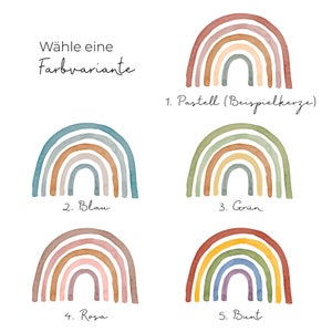 Christening candle rainbow Luise for girls and boys in different colors image 9
