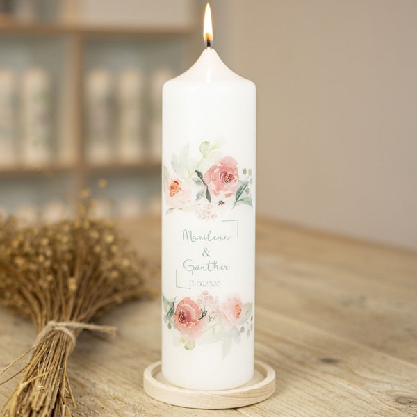 Wedding candle - rose