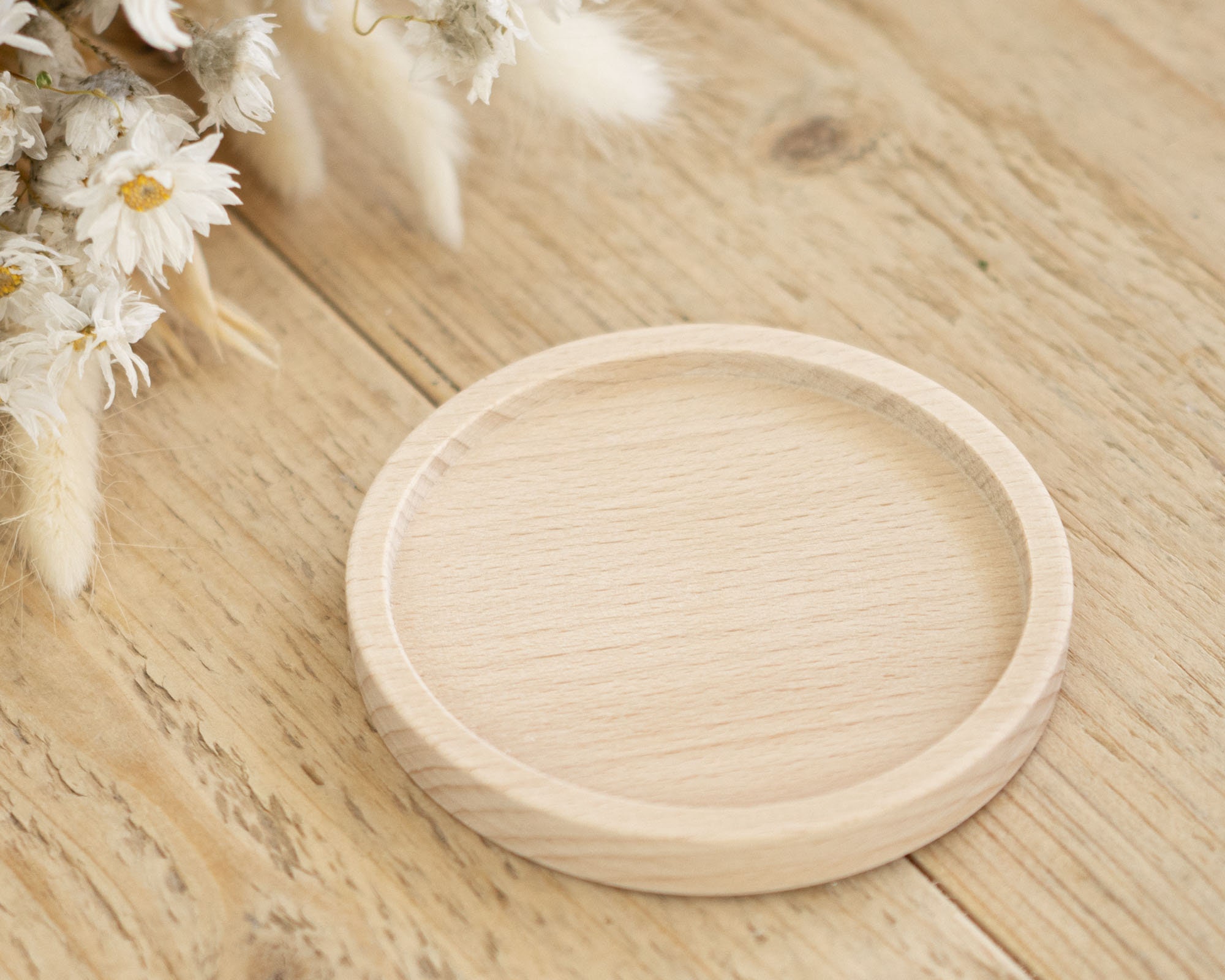 Wooden candle holder for baptism candles, wedding candles, and communion candles. Suitable for altar candles!