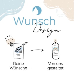 Individuelle Kerze WUNSCHDESIGN - Genau nach deinen Wünschen gestaltet - als Taufkerze, Hochzeitskerze und für weitere Anlässe