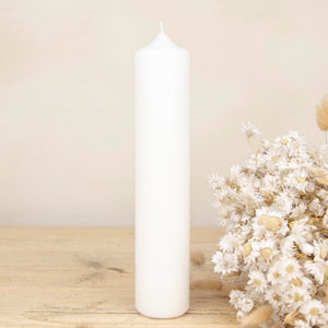 Kerzenrohling Taufe, Kommunion, Hochzeit und weitere Anlässe. Altarkerze RAL-Quailtät oder Rustik-Kerze in Grau Bild 3
