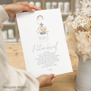 ¡Carta para padrinos de bautizo y comunión para los padrinos como regalo y recuerdo amoroso!