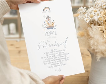 Godparent letter for baptism and communion for the godparents as a gift and loving memory!