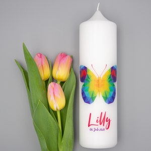 Christening Candle Butterfly - Lilly