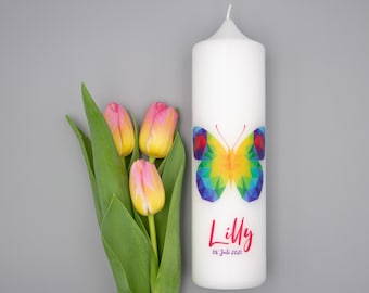 Christening Candle Butterfly - Lilly