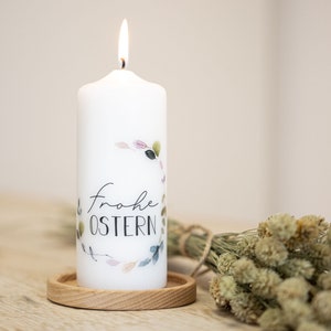 Osterkerze frohe Ostern - inkl. Grußkarte + Geschenkbox! Kostenloser Versand in 2-4 Werktagen! Geschenk zu Ostern!