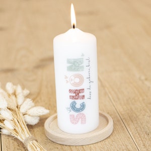 Vela de regalo "Qué hermoso que naces" - incl. tarjeta de felicitación + caja de regalo!