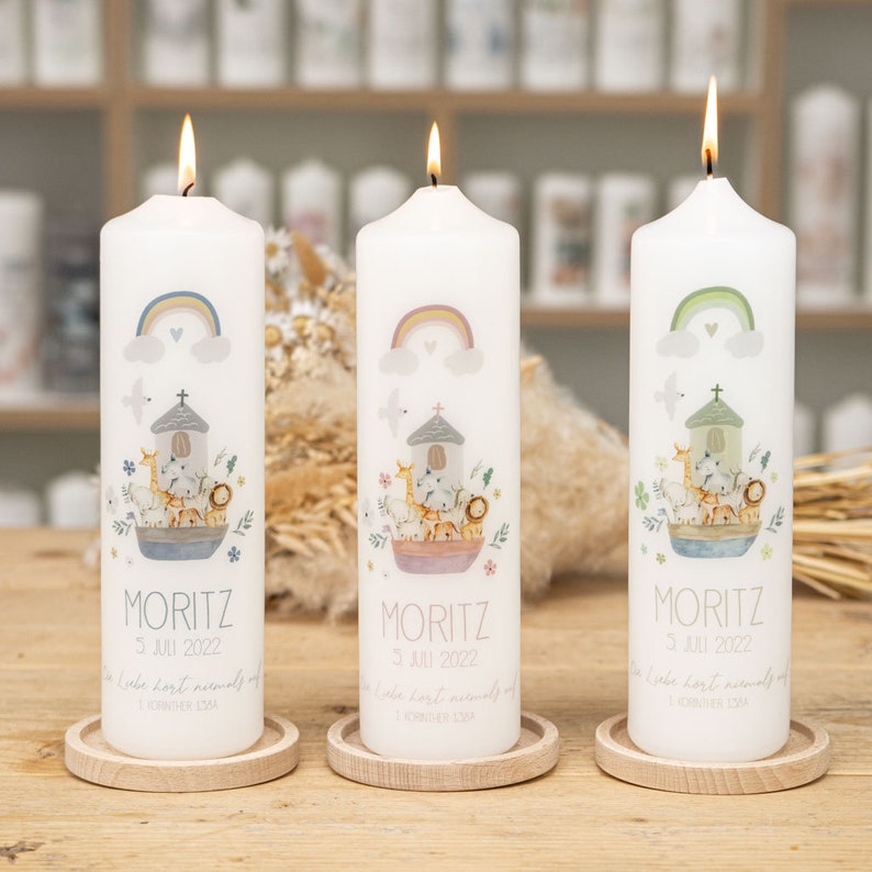 Baptismal candle Arche Moritz modern, playful and beautiful For your boy or girl. image 3