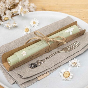 Baptism gift pillar candles from 9 pieces Incl. gift wrapping, over 10 hours burn time image 3