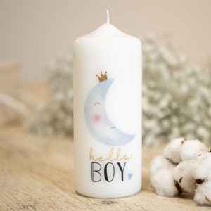 MUTmacher Kerze "hello Boy" - inkl. Grußkarte + Geschenkbox!