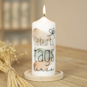 Geburtstagskerze als Geschenk - inkl. Grußkarte + Geschenkbox!