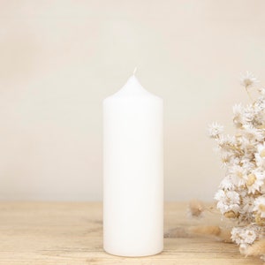Kerzenrohling Taufe, Kommunion, Hochzeit und weitere Anlässe. Altarkerze RAL-Quailtät oder Rustik-Kerze in Grau Bild 4