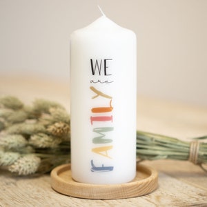 MUTmacher Kerze "we are family" - inkl. Grußkarte + Geschenkbox!