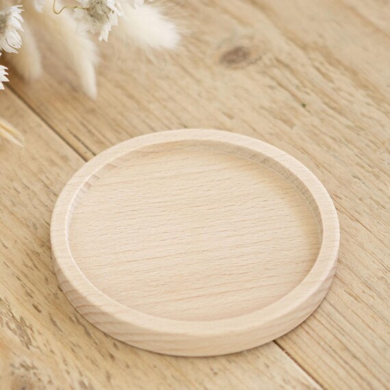 Kerzenhalter Holz Taufkerze | Kerzenhalter Altarkerze Buche | Hochzeitskerze Kommunionkerze