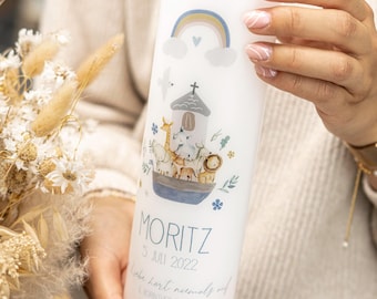 Doopkaars "Moritz de Ark" - modern, speels en prachtig! Voor jongens en meisjes.