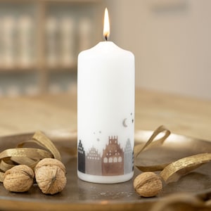 Adventskerze und Weihnachtskerze "Münster" inkl. passender Postkarte - das perfekte Geschenk für die Adventszeit und Weihnachten!