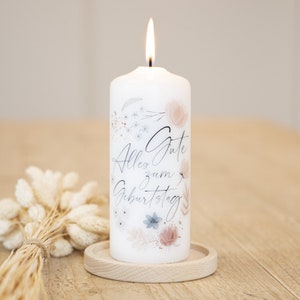 Geschenk Kerze "Alles Gute zum Geburtstag" - inkl. Grußkarte + Geschenkbox!