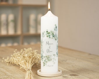 Wedding candle - eucalyptus modern