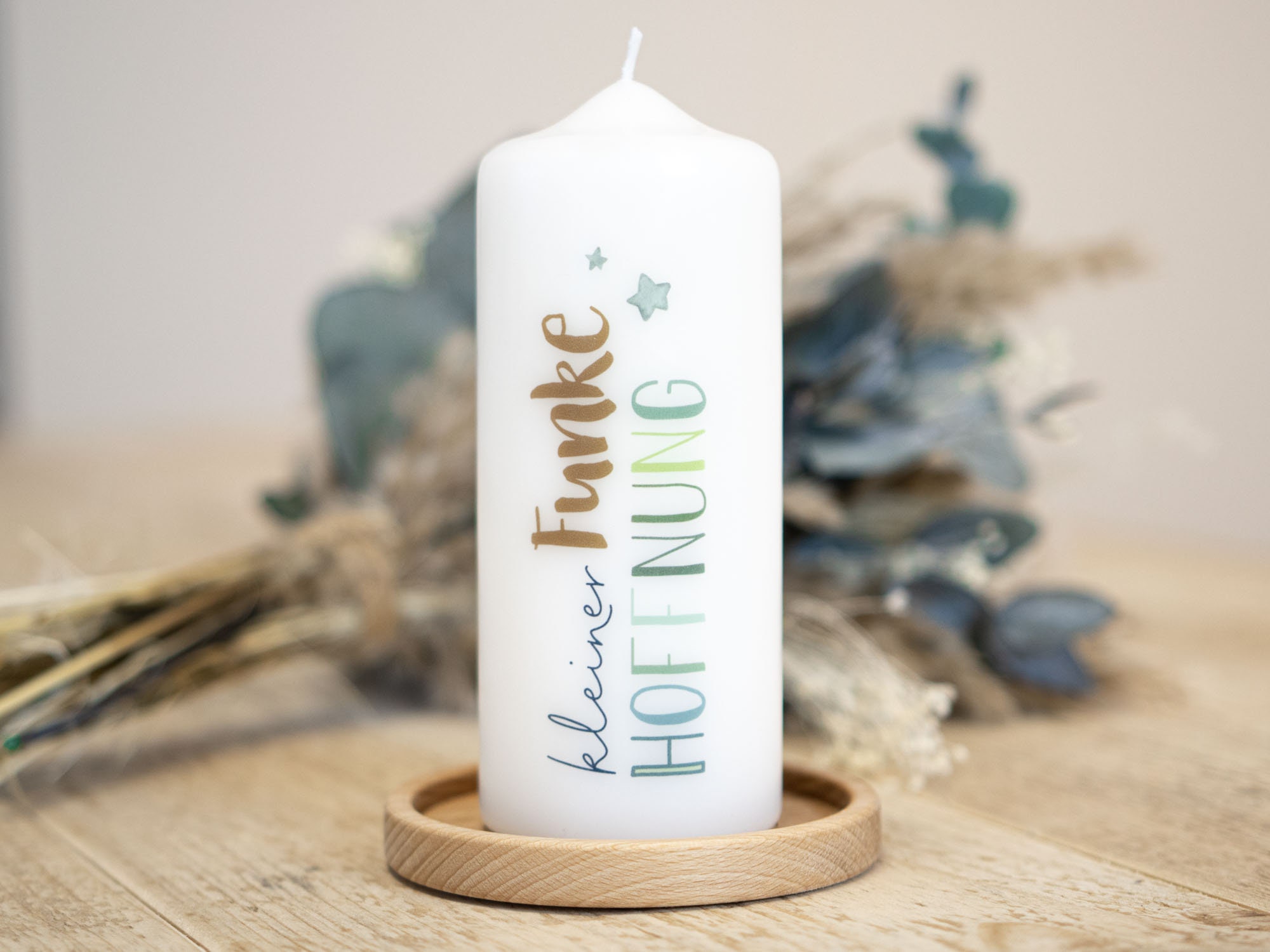 MUTmacher candle "little spark of hope" - incl. greeting card + gift box!