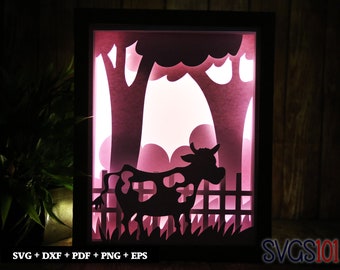 Download Farm House Lightbox Paper Cutting Template Country Village Shadow Box Papercut 3d Layer Cock Light Rustic Decor Gift Shadowbox Svg File Clip Art Art Collectibles Truongsinhhoc Com Vn