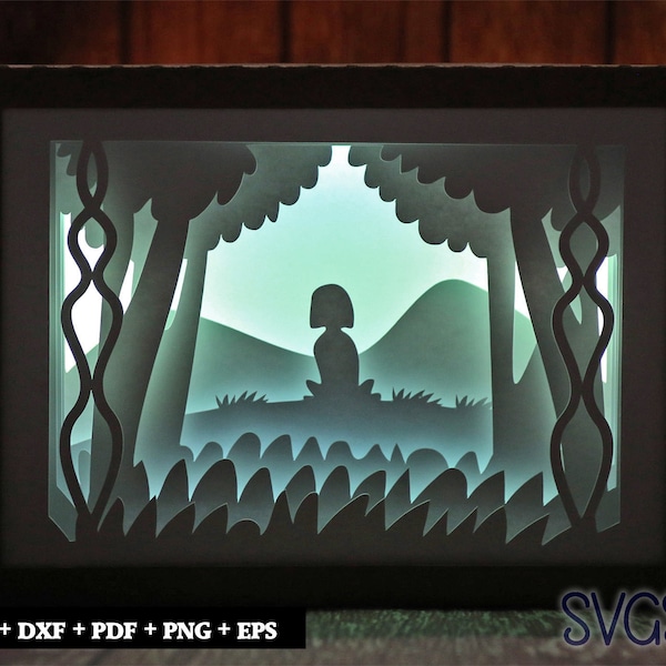 Alone Girl on Bench Paper Cut Light Box Template, 3D 5x7 Shadow Box SVG, Cricut, Silhouette DIY Alone Girl on Bench Paper Cut Light Box Template, 3D 5x7 Shadow Box SVG, Cricut, Silhouette DIY