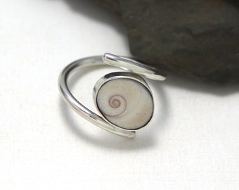 Ring, einfache Spirale mit Shiva’s Eye