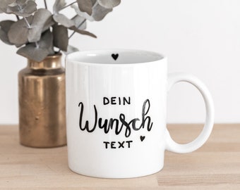 Tasse Wunschtext • Becher Geschenk mit Name personalisiert und von Hand beschriftet