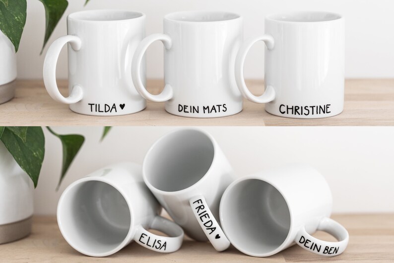 Tasse Mama seit Becher Jahreszahl Name personalisiert Handlettering handbemalt image 2