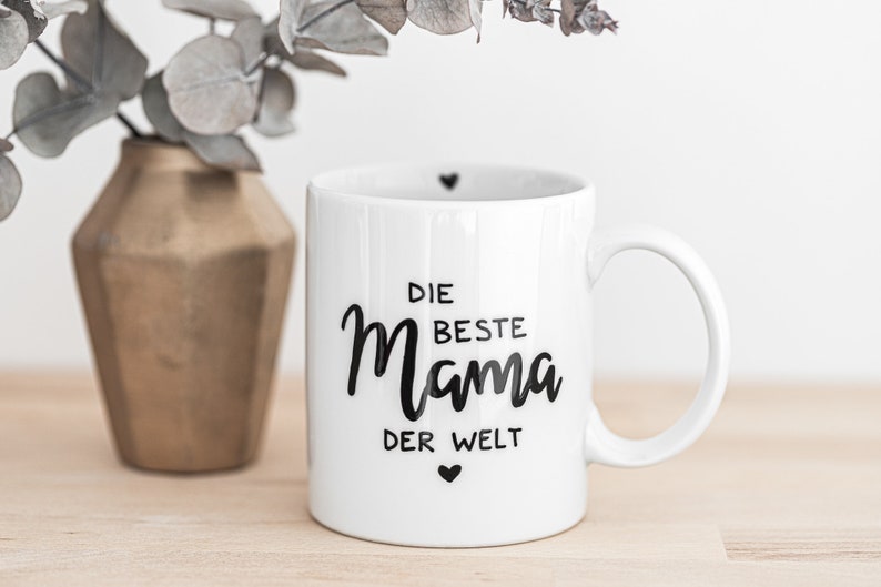 Tasse beste Mama der Welt Becher Geschenk mit Name personalisiert keine