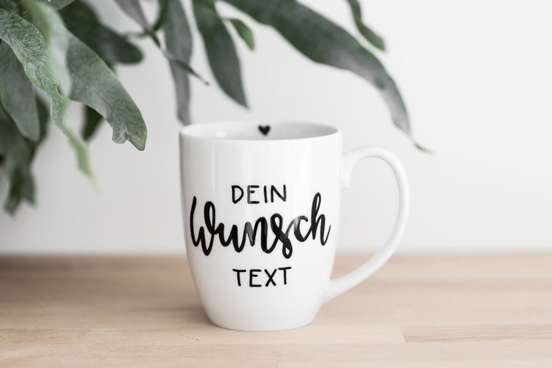 Tasse personalisiert Wunschtext Becher Name handbemalt verschiedene Farben image 1