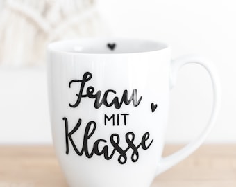 Tasse Lehrerin Becher • Frau mit Klasse • Name personalisiert Handlettering handbemalt