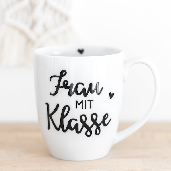 Tasse Lehrerin Becher • Frau mit Klasse • Name personalisiert Handlettering handbemalt