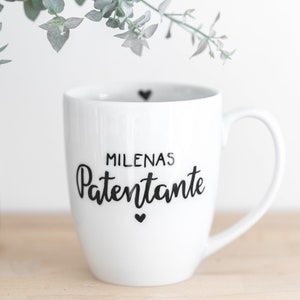 Tasse Patentante Becher Name personalisiert Handlettering handbemalt image 1