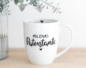 Tasse • Patentante • Becher Name personalisiert Handlettering handbemalt