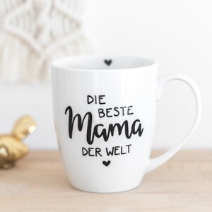 Tasse beste Mama der Welt Becher Geschenk mit Name personalisiert image 1