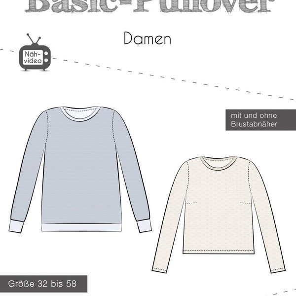 Schnittmuster Basic-Pullover Damen Fadenkäfer