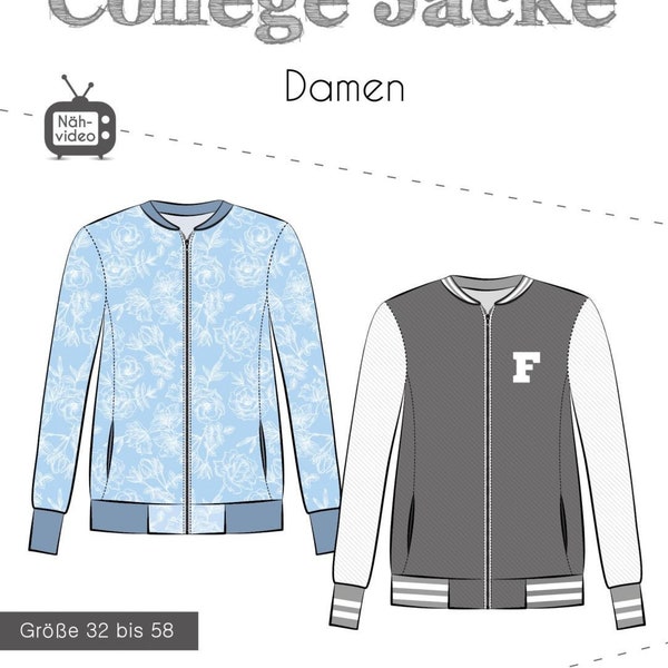 Schnittmuster Collegejacke Damen Fadenkäfer