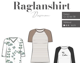 Papierschnittmuster Raglanshirt Damen