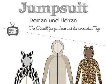 Schnittmuster Jumpsuit Damen und Herren Fadenkäfer