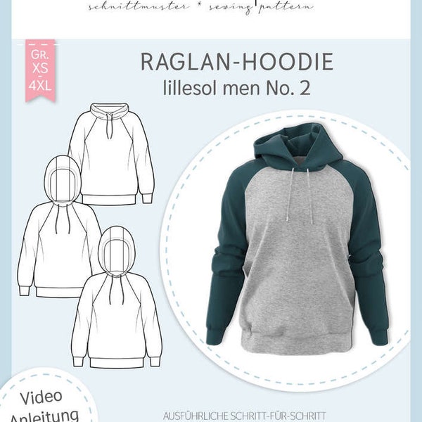 Schnittmuster Raglan-Hoodie lillesol men No. 2 lillesol&pelle