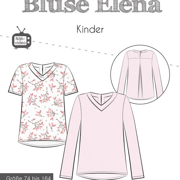 Schnittmuster Bluse Elena Kinder Fadenkäfer