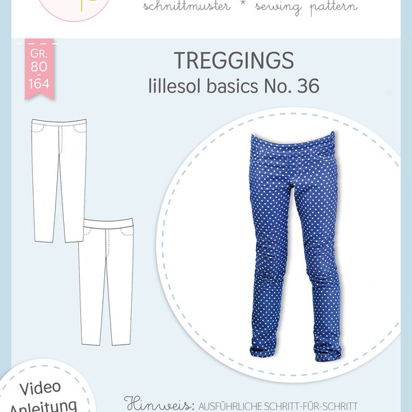 Schnittmuster Treggings Kinder lillesol basics No. 36 lillesol&pelle