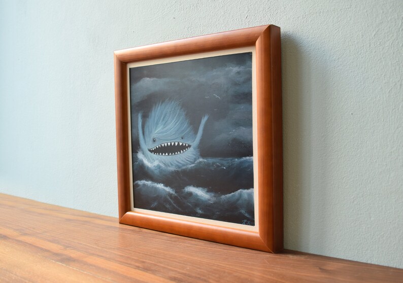Digitalddruck Print Monster im Meer Wellen Nordsee Bild 2