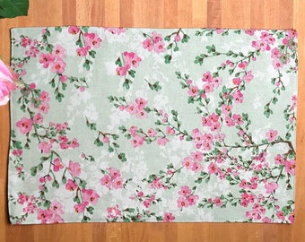 Two Double Sided Placemats, Placemats, Placemats, Table Covers, Placemats, Reversible, Two Layer, Cherry Blossom