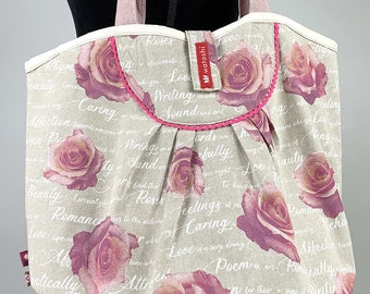 XXL shopping bag shopper roses