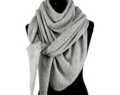 Large wafer-thin Cashmere Triangular, 18 Colors, Knitted, shoulder cloth, Stole, Cloth, Scarf, Wool scarf