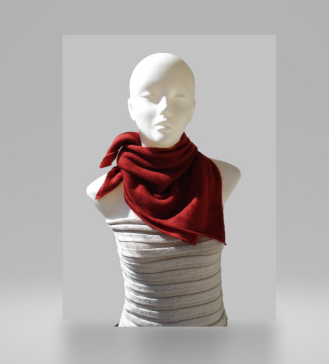 Ultra-thin Cashmere Scarf 52 X 52 Cm, Knitted, Shawl, Scarf