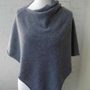 Petit poncho 100% cachemire, 20 couleurs, tricoté, cape, jeté, chauffe-épaules, chauffant, image 1