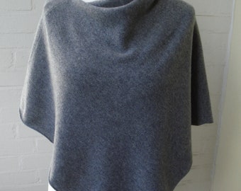 Petit poncho 100% cachemire, 20 couleurs, tricoté, cape, jeté, chauffe-épaules, chauffant,